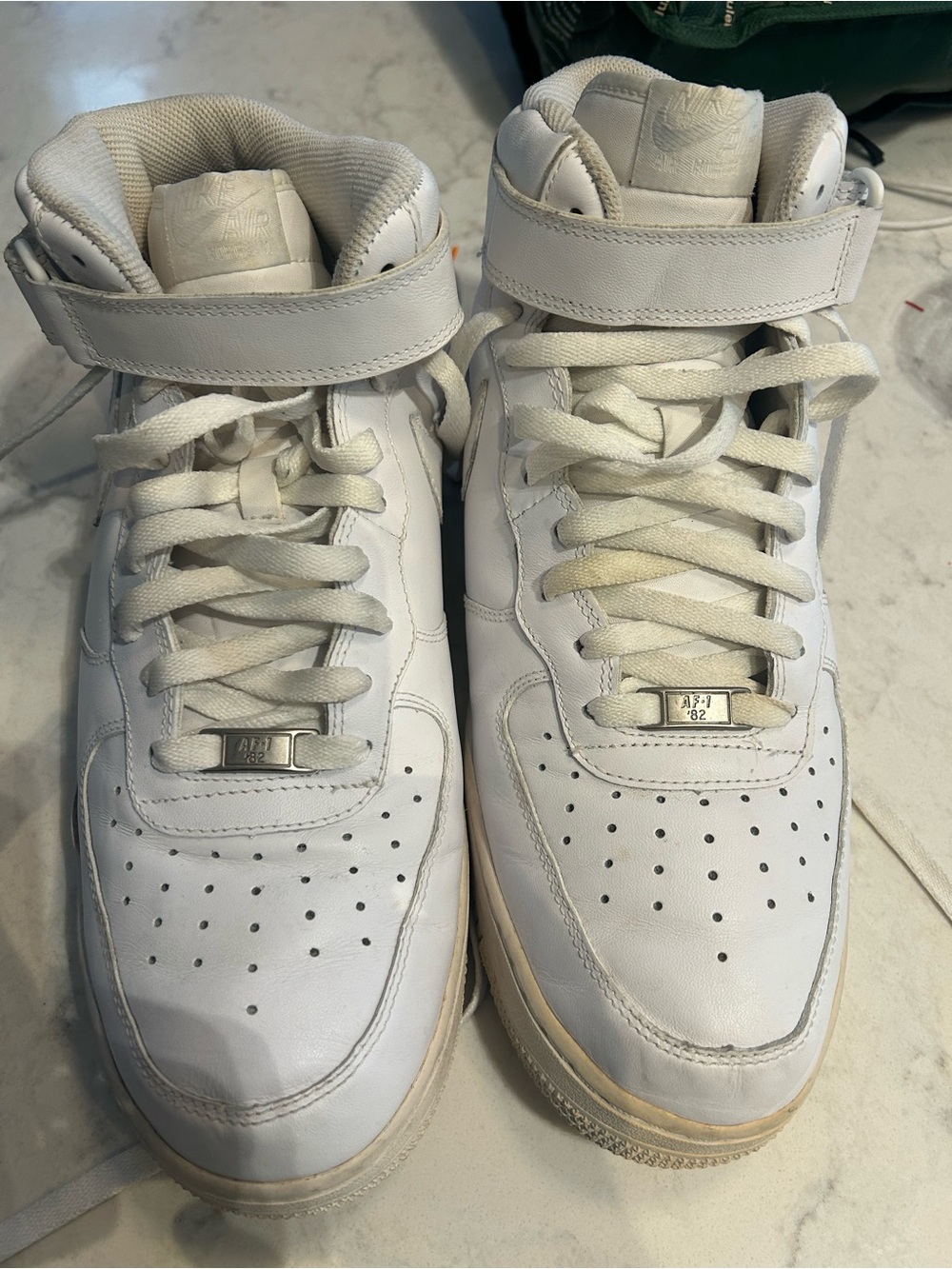 Nike AF1 white in white Sneaker Interior